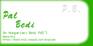 pal bedi business card